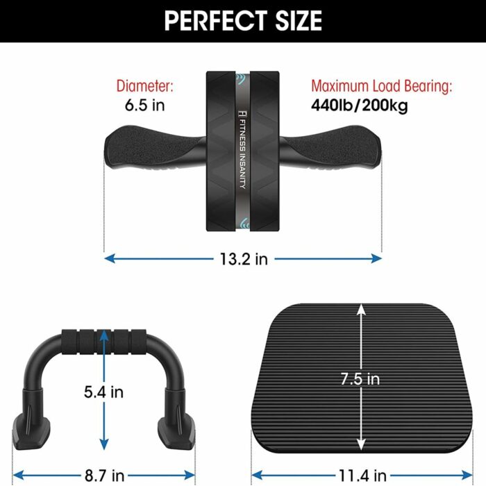 Killer Deals Home Fitness 6-in-1 Abdominal Roller Exercise Kit - Image 3