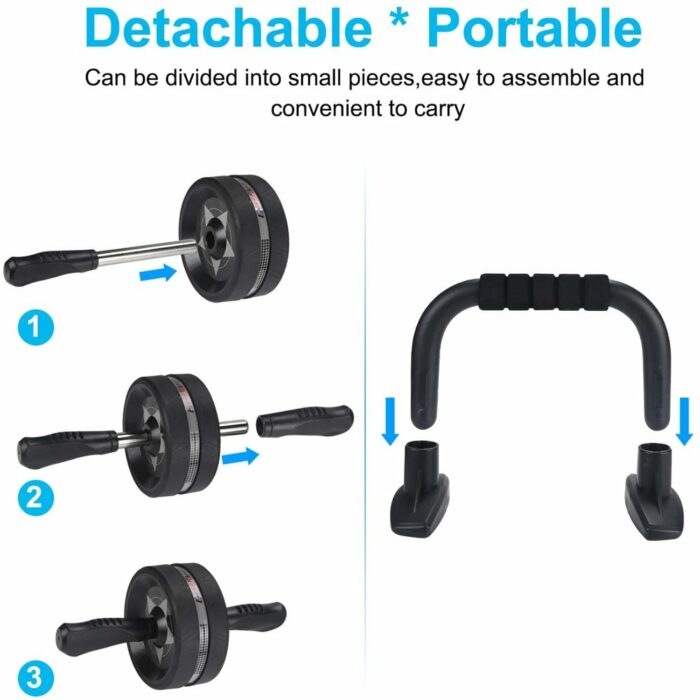 Killer Deals Home Fitness 6-in-1 Abdominal Roller Exercise Kit - Image 5