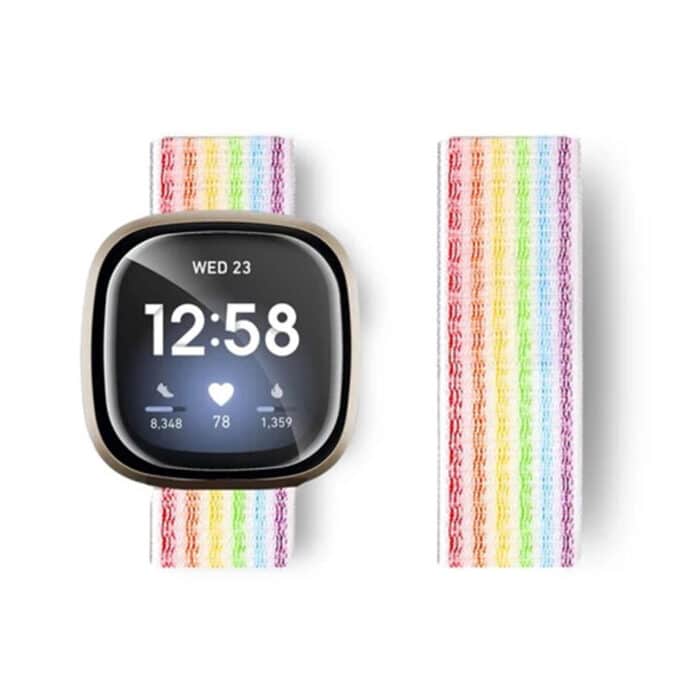 Killer Deals Replacement Woven Nylon Strap for Fitbit Versa 2- Rainbow - Image 6