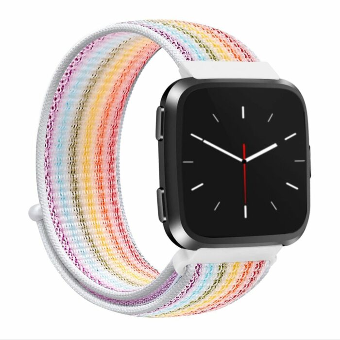 Killer Deals Replacement Woven Nylon Strap for Fitbit Versa 2- Rainbow - Image 2