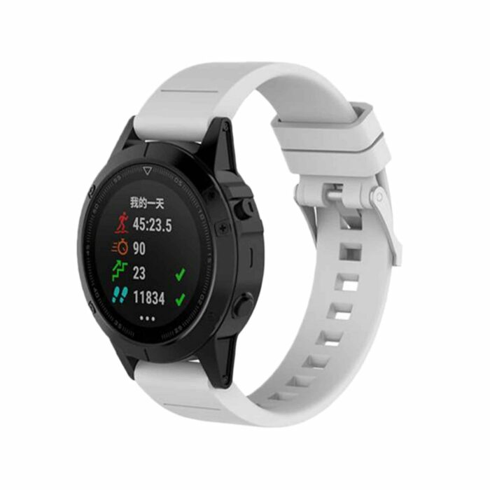 Killer Deals Silicone Strap for 20mm Garmin Fenix 5S/6S - White (S-GFX520MM-W) - Image 3