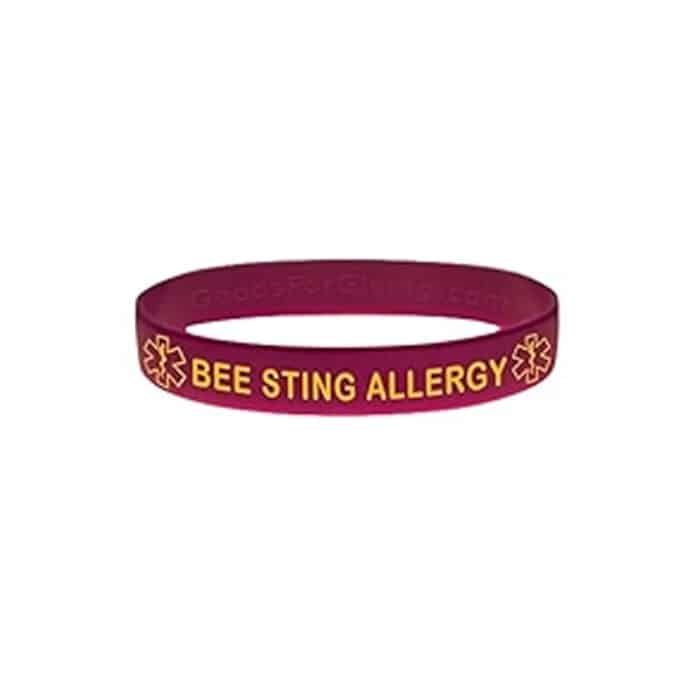 Killer Deals Emergency Bee Sting Allergy Medic Alert Silicone Bracelet x5 - Image 5