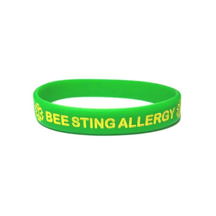 Killer Deals Emergency Bee Sting Allergy Medic Alert Silicone Bracelet x5 - Image 3