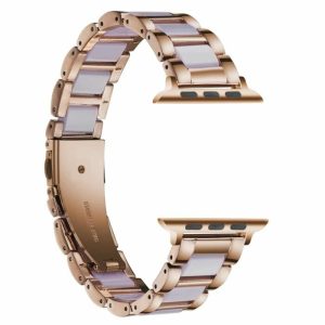13338-700×700-1 Killer Deals Resin & Stainless Steel Strap for 38/40/41mm Apple Watch- Pink & Rose Gold