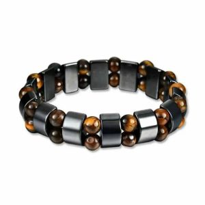 13343-700×700-1 Killer Deals Magnetic Therapy Health Care Hematite Stones Tiger's Eye Bracelet - S/M