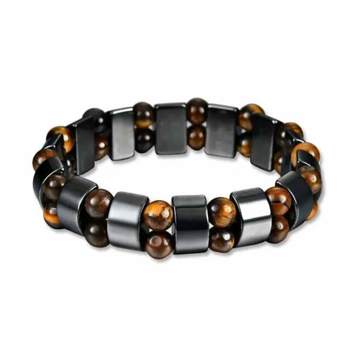 Killer Deals Magnetic Therapy Health Care Hematite Stones Tiger's Eye Bracelet - S/M