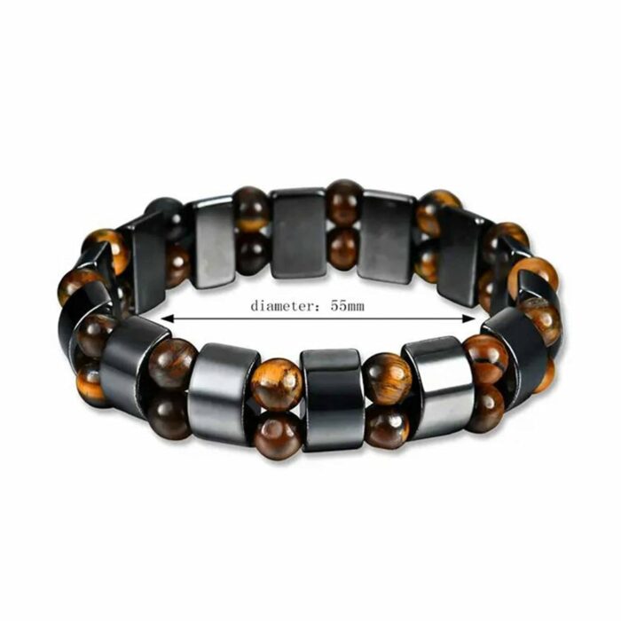 Killer Deals Magnetic Therapy Health Care Hematite Stones Tiger's Eye Bracelet - S/M - Image 2