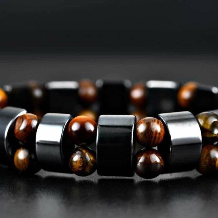 Killer Deals Magnetic Therapy Health Care Hematite Stones Tiger's Eye Bracelet - S/M - Image 6