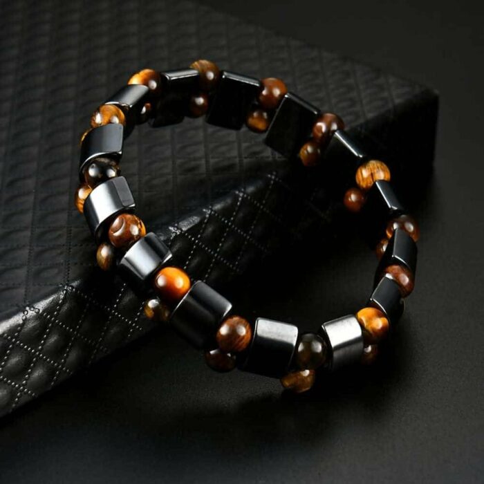Killer Deals Magnetic Therapy Health Care Hematite Stones Tiger's Eye Bracelet - S/M - Image 7
