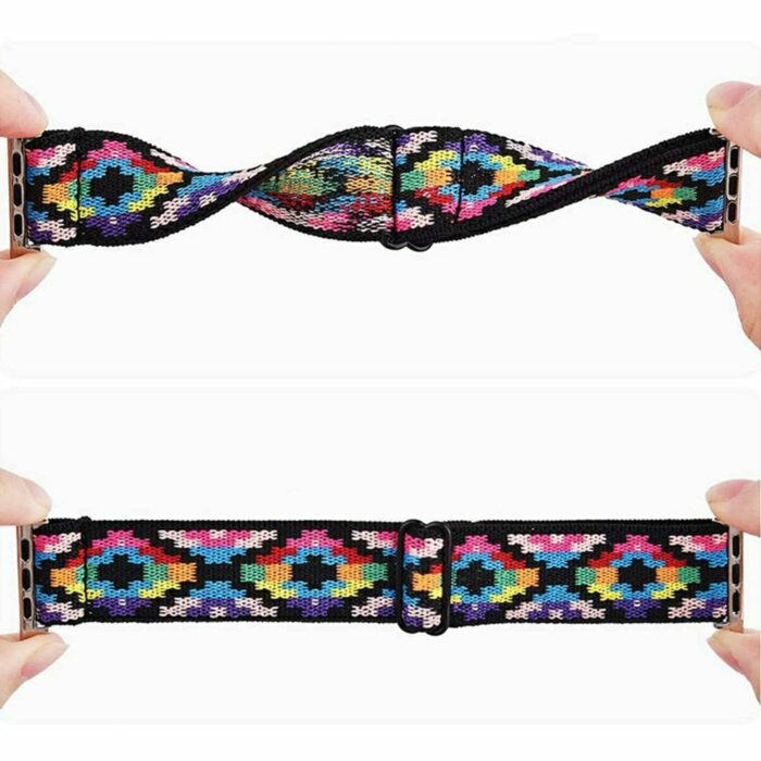 Killer Deals 42/44/45mm Apple Watch 6/5/4/3/2/1 adjustable woven strap - Pattern(S-M) - Image 9
