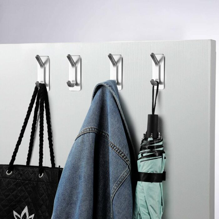 Killer Deals Bathroom Kitchen Heavy Duty Stainless Steel Wall Hook Set x4 - Image 4