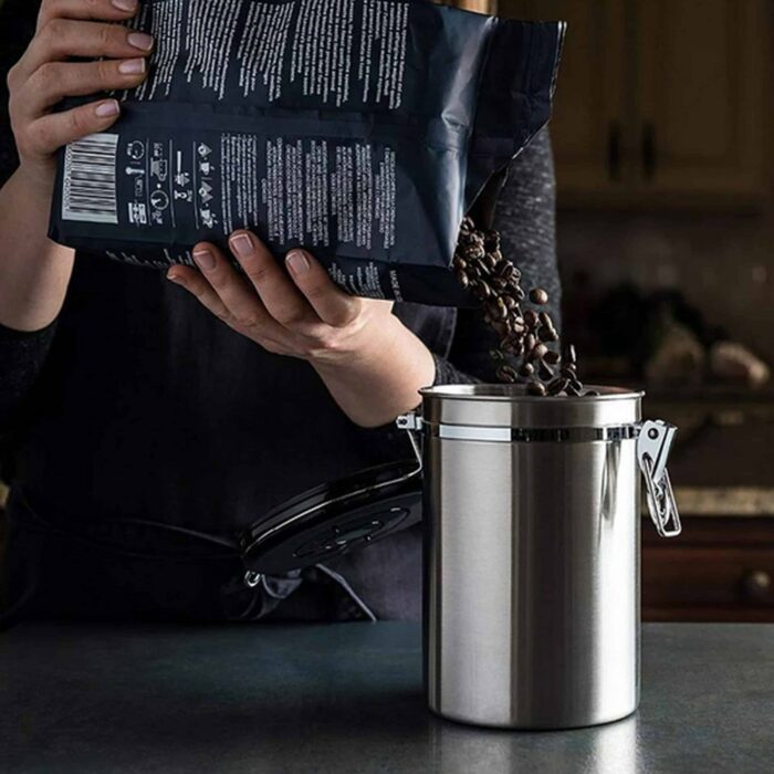 Killer Deals Kitchen Stainless Steel Airfresh Coffee Storage Container 750g - Image 5