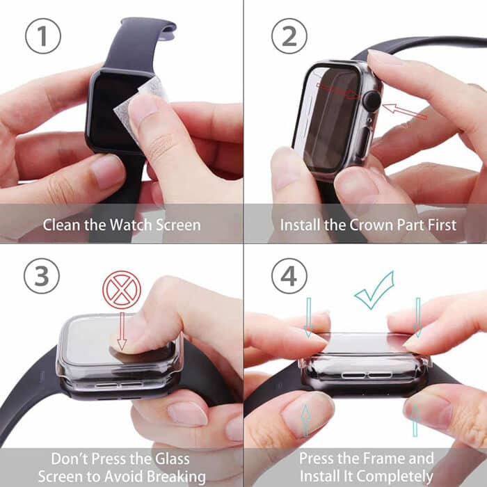 Killer Deals PC Protective Case & Glass Screen Protector for 38mm Apple Watch - Image 3