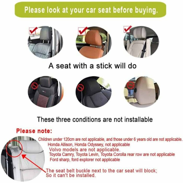 Killer Deals Car Memory Foam PU Leather Side Neck Support Cushion Headrest - Image 7