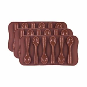 Killer Deals Party Decoration Edible Chocolate Spoon Silicone Baking Mould x3