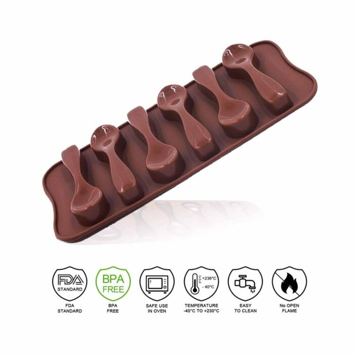 Killer Deals Party Decoration Edible Chocolate Spoon Silicone Baking Mould x3 - Image 3