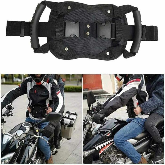Killer Deals Motorcycle Passenger Adjustable Grab Grip Handle Safety Belt - Image 4