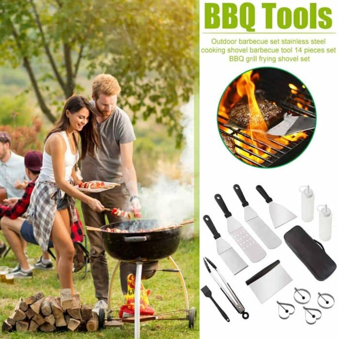 Killer Deals BEICHEN 14 Set Braai/ Camping Flat Grill Tool Accessories Set - Image 4