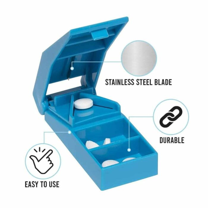 Killer Deals Easy Heavy-Duty Travel Safe Pill Splitter Cutter & Storage Box - Image 3
