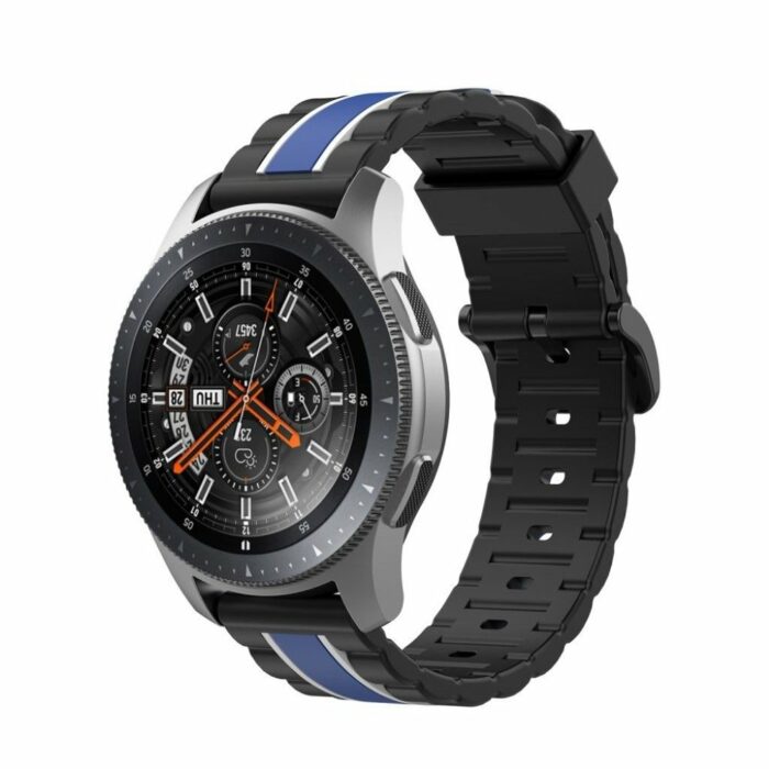 Killer Deals 22mm Universal Watch Silicone Strap- Black & Blue - Image 7