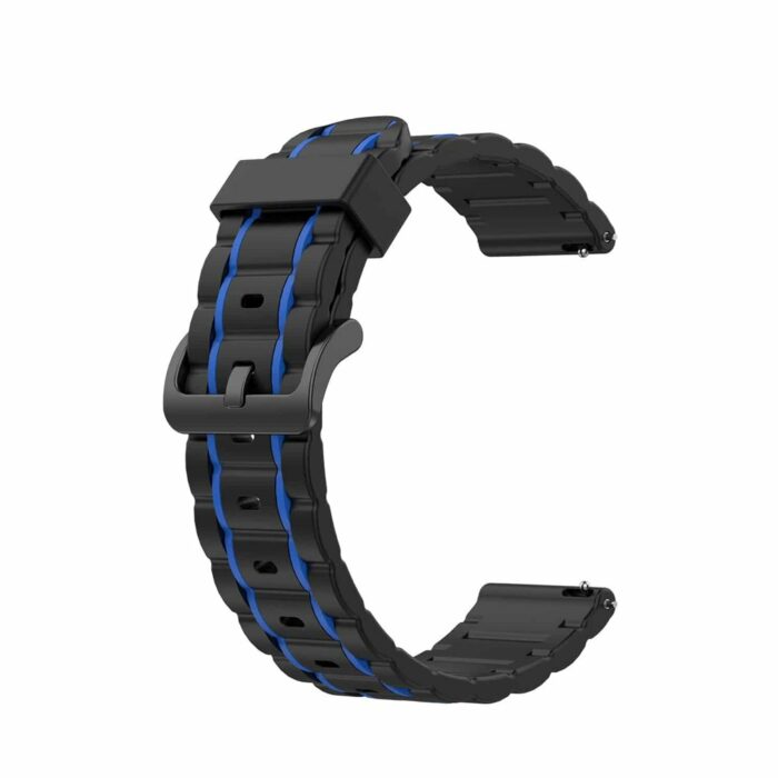 Killer Deals 22mm Universal Watch Silicone Strap- Black & Blue - Image 2