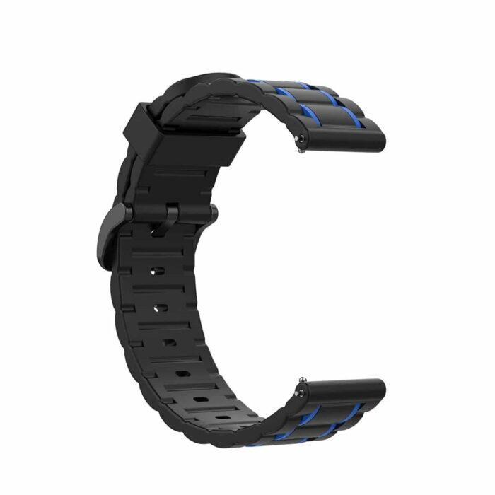 Killer Deals 22mm Universal Watch Silicone Strap- Black & Blue - Image 3