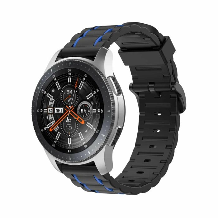Killer Deals 22mm Universal Watch Silicone Strap- Black & Blue - Image 4