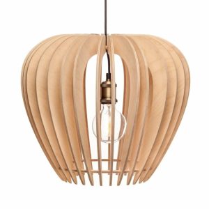 Killer Deals Modern Luxury Scandanavian Birch Wooden Pendant Lamp Shade- Aurora