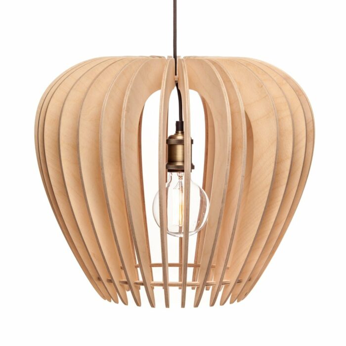 Killer Deals Modern Luxury Scandanavian Birch Wooden Pendant Lamp Shade- Aurora