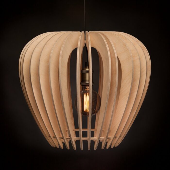 Killer Deals Modern Luxury Scandanavian Birch Wooden Pendant Lamp Shade- Aurora - Image 2