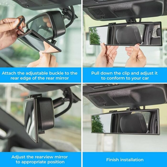 Killer Deals 30cm Universal Replacement Curve Panoramic Car Rearview Mirror - Image 4