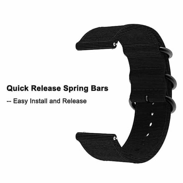 Killer Deals 20mm Replacement Nylon Strap for Garmin Vivoactive 3- Black - Image 2