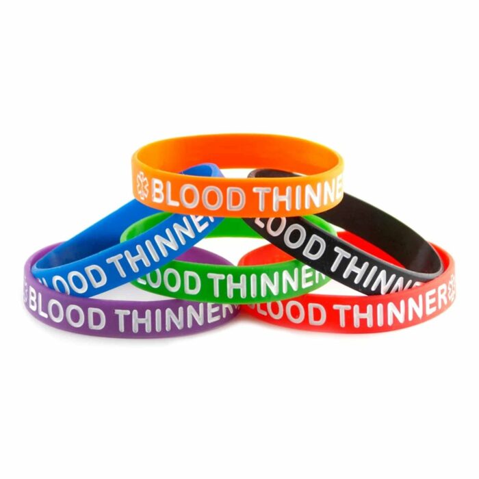 Killer Deals Emergency Blood Thinner Medical Alert Silicone Bracelet x5 - Image 5