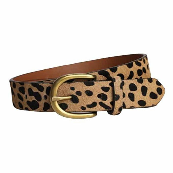 Killer Deals Ladies Animal Leopard Print Genuine Leather Belt- 2.8cm Width