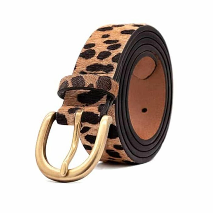 Killer Deals Ladies Animal Leopard Print Genuine Leather Belt- 2.8cm Width - Image 5