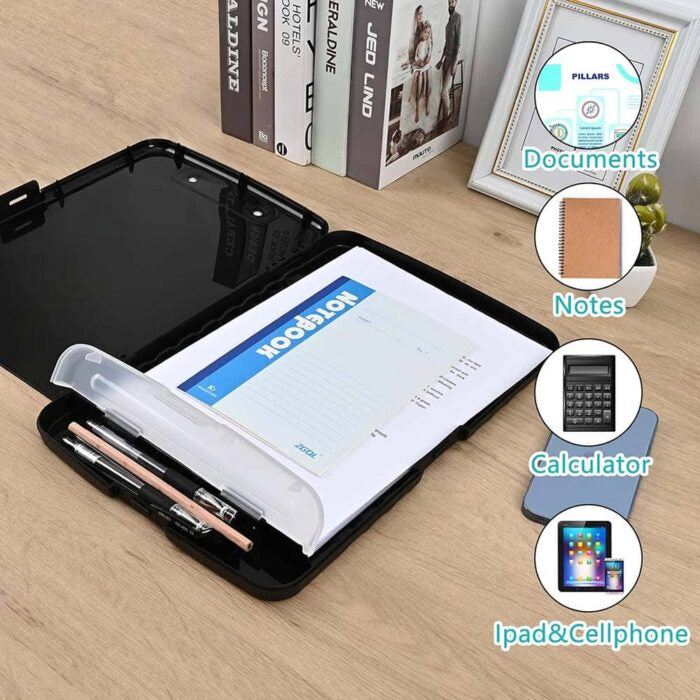 Killer Deals A4 Document Binder Clipboard- Pen Holder & Storage Compartment - Image 3