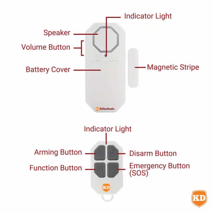 Killer Deals Door Window Cabinet Alarm Doorbell SOS with Remote - Image 10