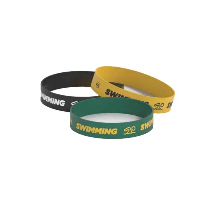Killer Deals Debossed "Swimming" Silicone Wristband Bracelet- 3 Pack - Image 9
