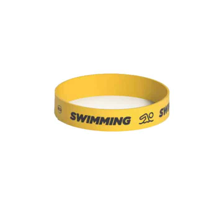 Killer Deals Debossed "Swimming" Silicone Wristband Bracelet- 3 Pack - Image 2