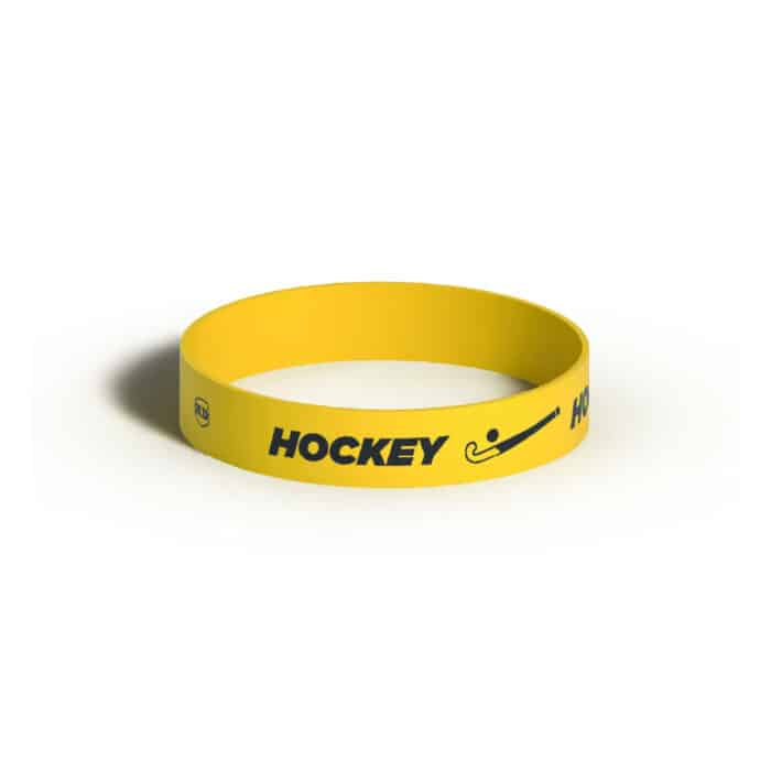 Killer Deals Debossed "Hockey" Silicone Wristband Bracelet- 3 Pack - Image 2