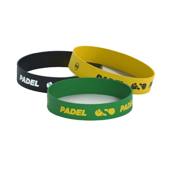 Killer Deals Debossed "Padel" Silicone Wristband Bracelet- 3 Pack - Image 9