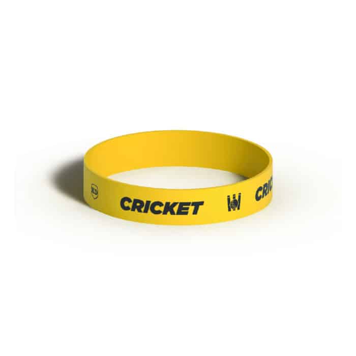 Killer Deals Debossed "Cricket" Silicone Wristband Bracelet- 3 Pack - Image 3