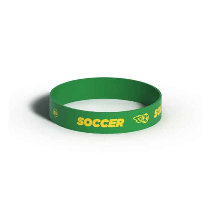 Killer Deals Debossed "Soccer" Silicone Wristband Bracelet- 3 Pack - Image 2