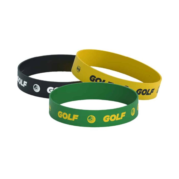 Killer Deals Debossed "Golf" Silicone Wristband Bracelet- 3 Pack - Image 8
