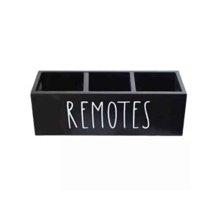 15277-700×700-1 Killer Deals Black Wooden Farmhouse Remote Control Holder Storage Organizer