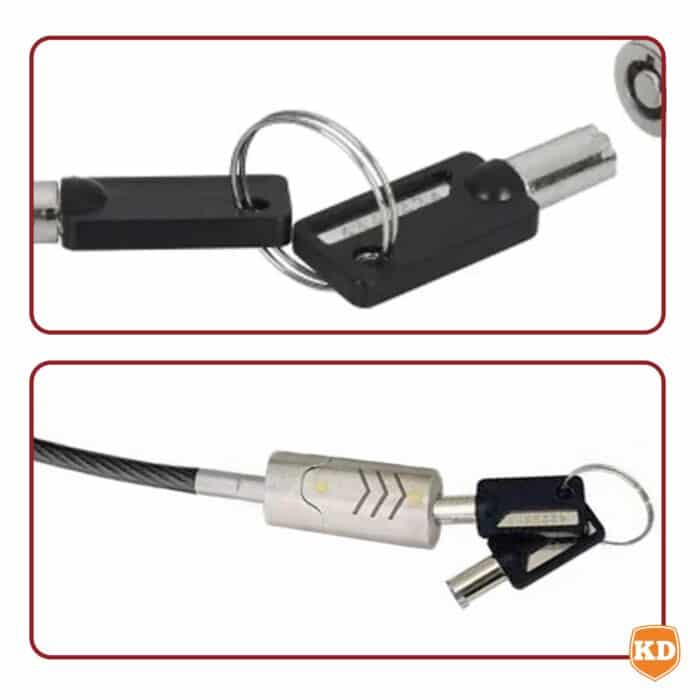 Killer Deals Key Type Security Desktop PC Computer Carbon Steel Wire Lock Cable - Image 4