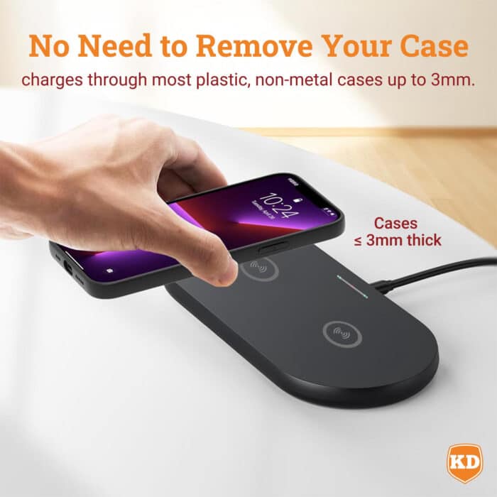 Killer Deals 15W 2-in-1 Phone Watch Fast Charging Dock Qi Wireless Charger - Image 8