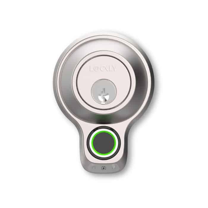 Killer Deals Lockly Bluetooth Deadbolt Smart Door Lock with 3D Fingerprint- Satin Nickel