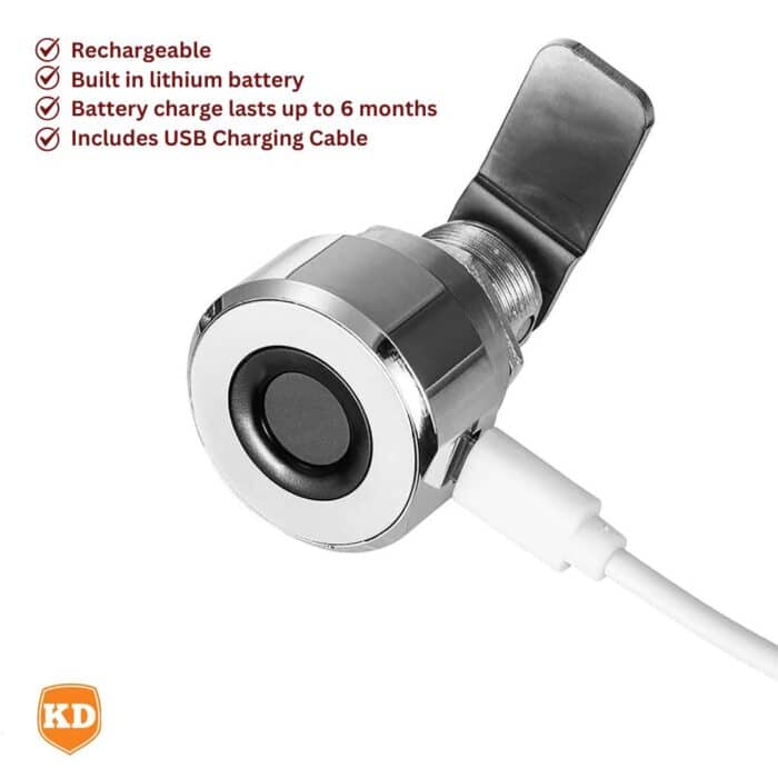 Killer Deals Rechargeable Fingerprint Smart Lock for Drawer Cabinet Home Office - Image 5