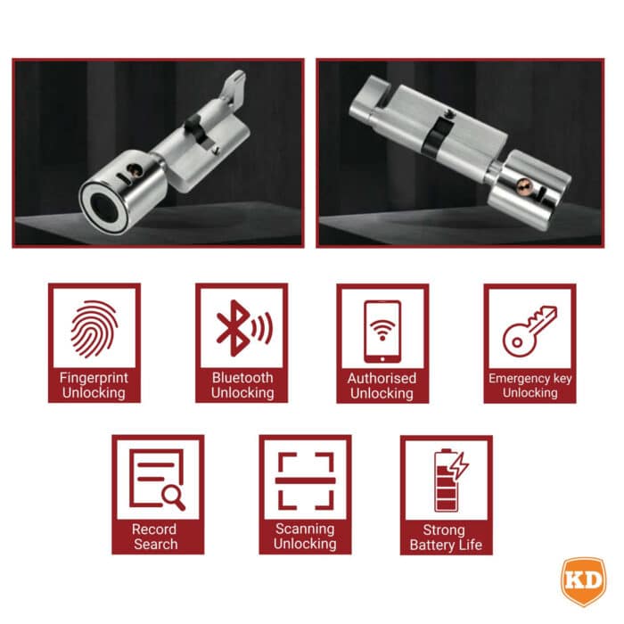 Killer Deals Indoor Home Security Smart Biometric Fingerprint Cylinder Lock - Image 9